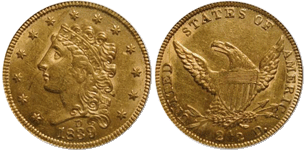 1839-D Quarter Eagle