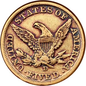 1861-D $5 Obverse